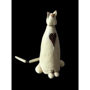 Williraye Studio I Love My Cat Figurine Movable Tail Folk Art Country WW2751
